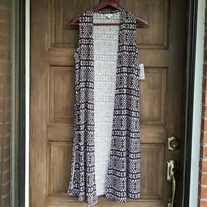 Lularoe Joy NWT S Black Purple Orange Aztec Print